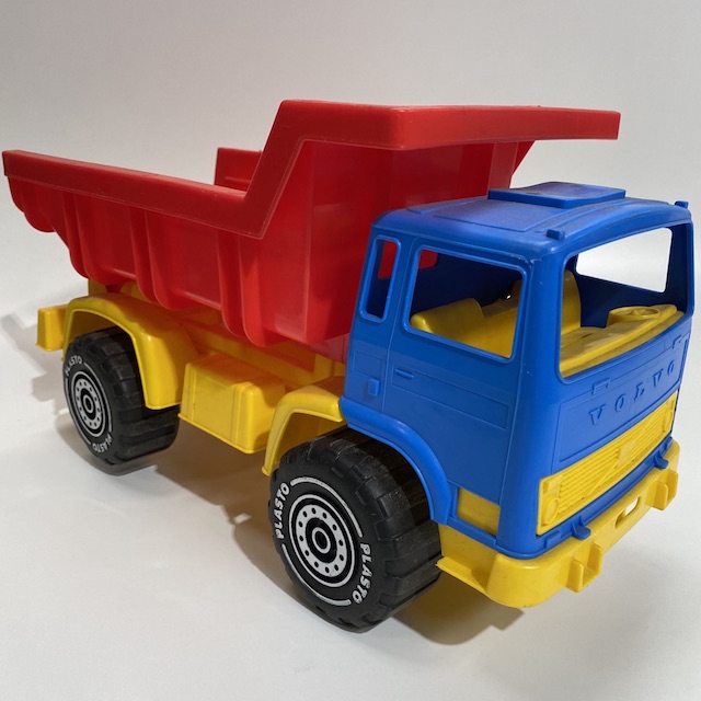 TOY TRUCK, Large Plastic - Red Blue Yellow